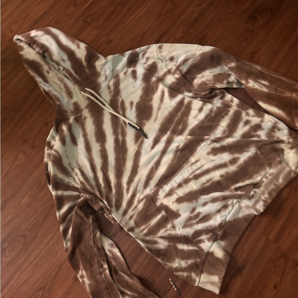 Eleven Paris Brown Tie-Dye Crewneck Sweater